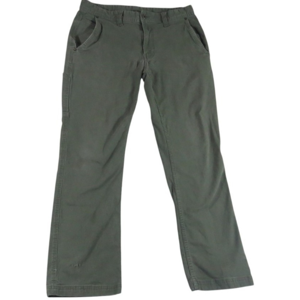 Eddie Bauer First Ascent Pants Men 32x30 Olive Green Stretch Canvas Workwear MTN